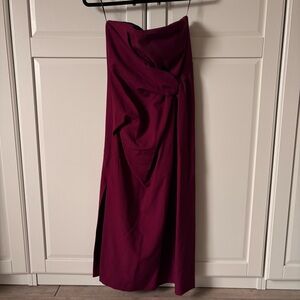 Zara Fuchsia Strapless Midi Dress